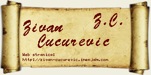 Živan Cucurević vizit kartica